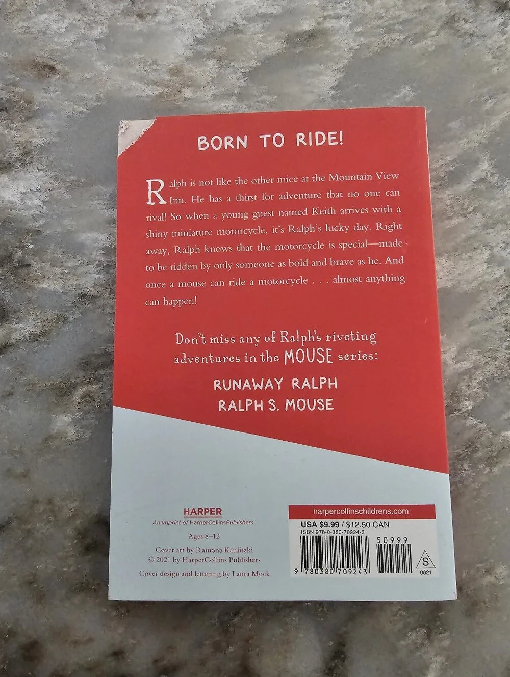 The Mouse and the Motorcycle by Beverly Cleary Paperback Kids Chapter Book